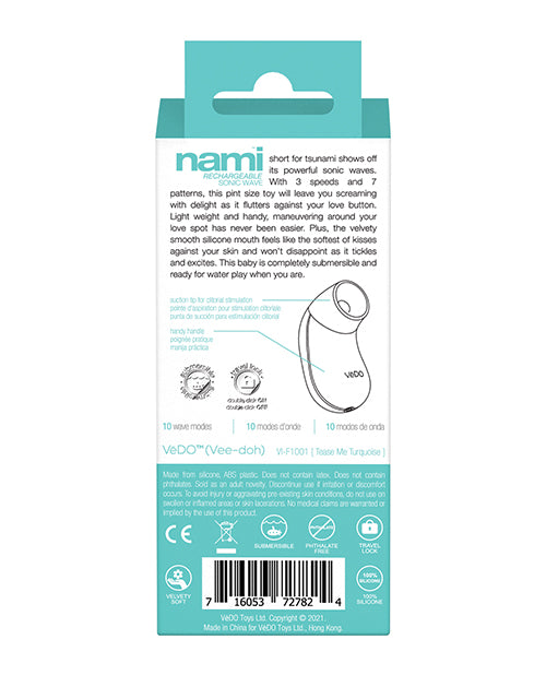 Vedo Nami Sonic Clitoral Stimulator Turquoise