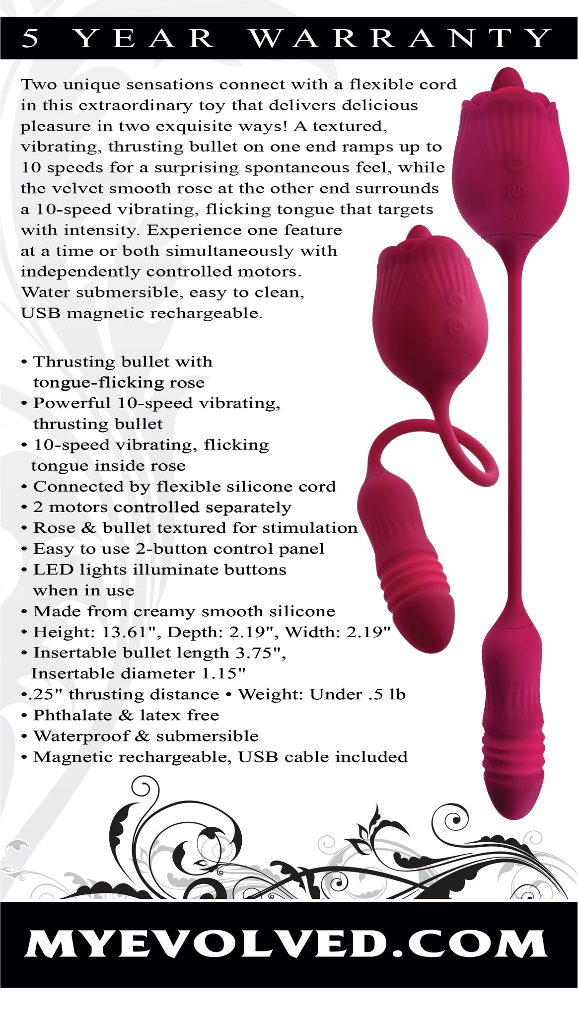 Evolved Wild Rose Clitoral Stimulator