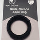 Wide Silicone Donut Penis Ring Black 1.5 "