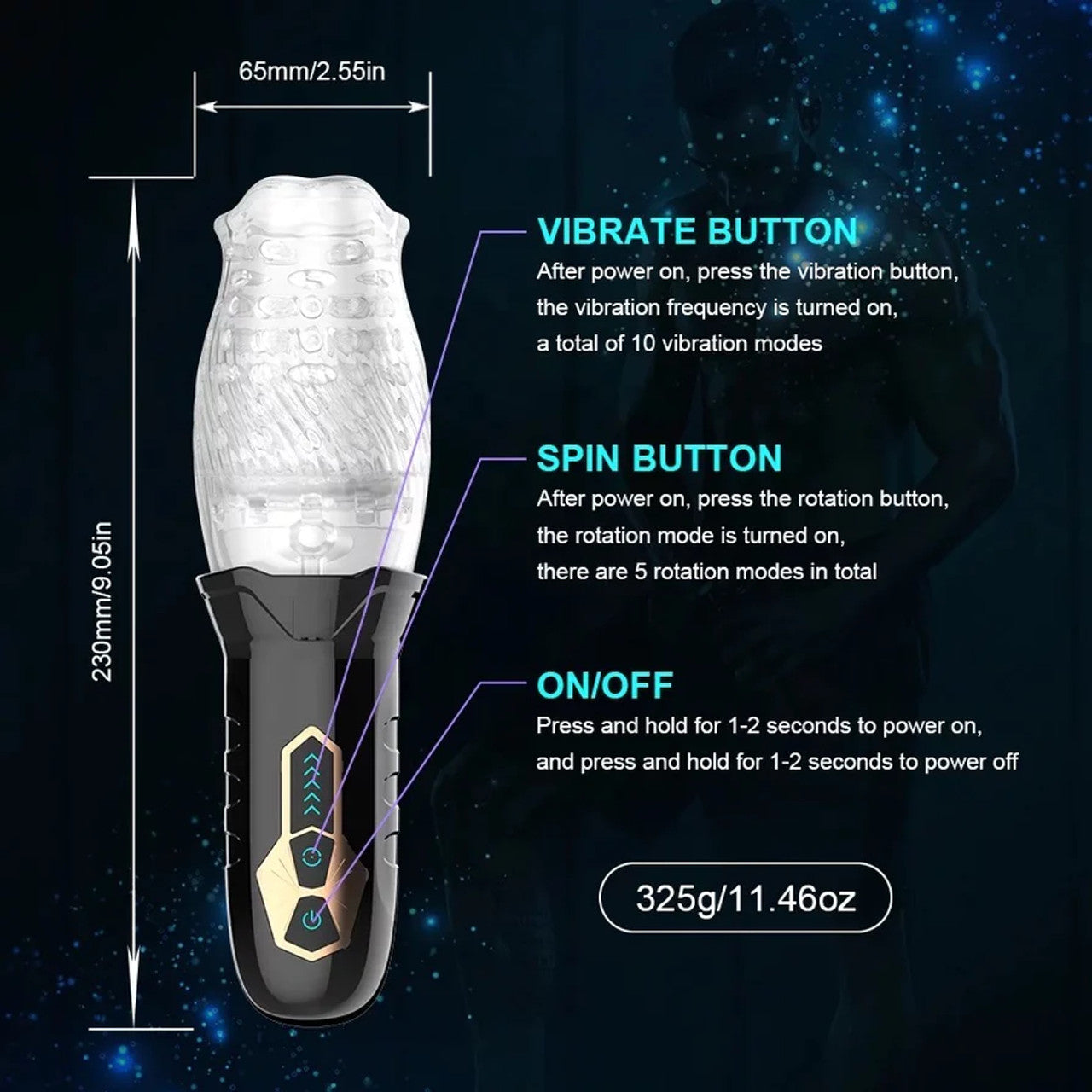 The Male Rose 2  Vibrating Stroker