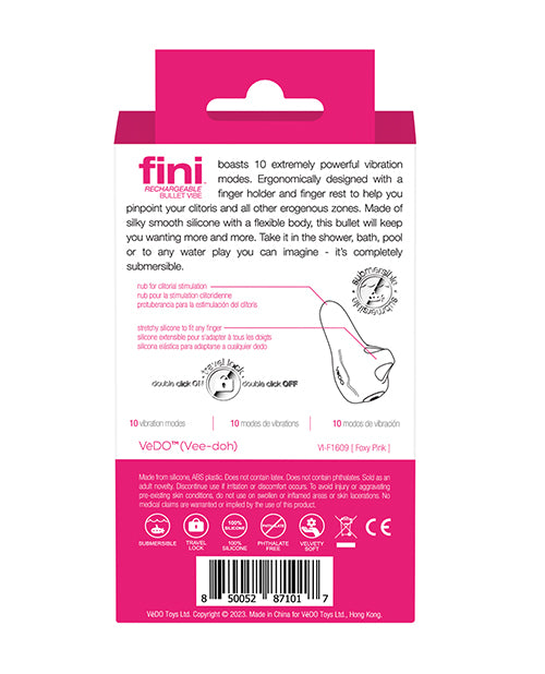 Vedo Fini Finger Vibrator Pink