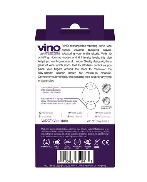 Vino Sonic Clitoral Stimulator Vibe Purple