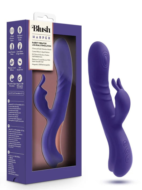 Blush Harper Rabbit Vibrator Midnight