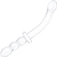 G-Spot Glass Ribbed Dildo w/ Handle Grip