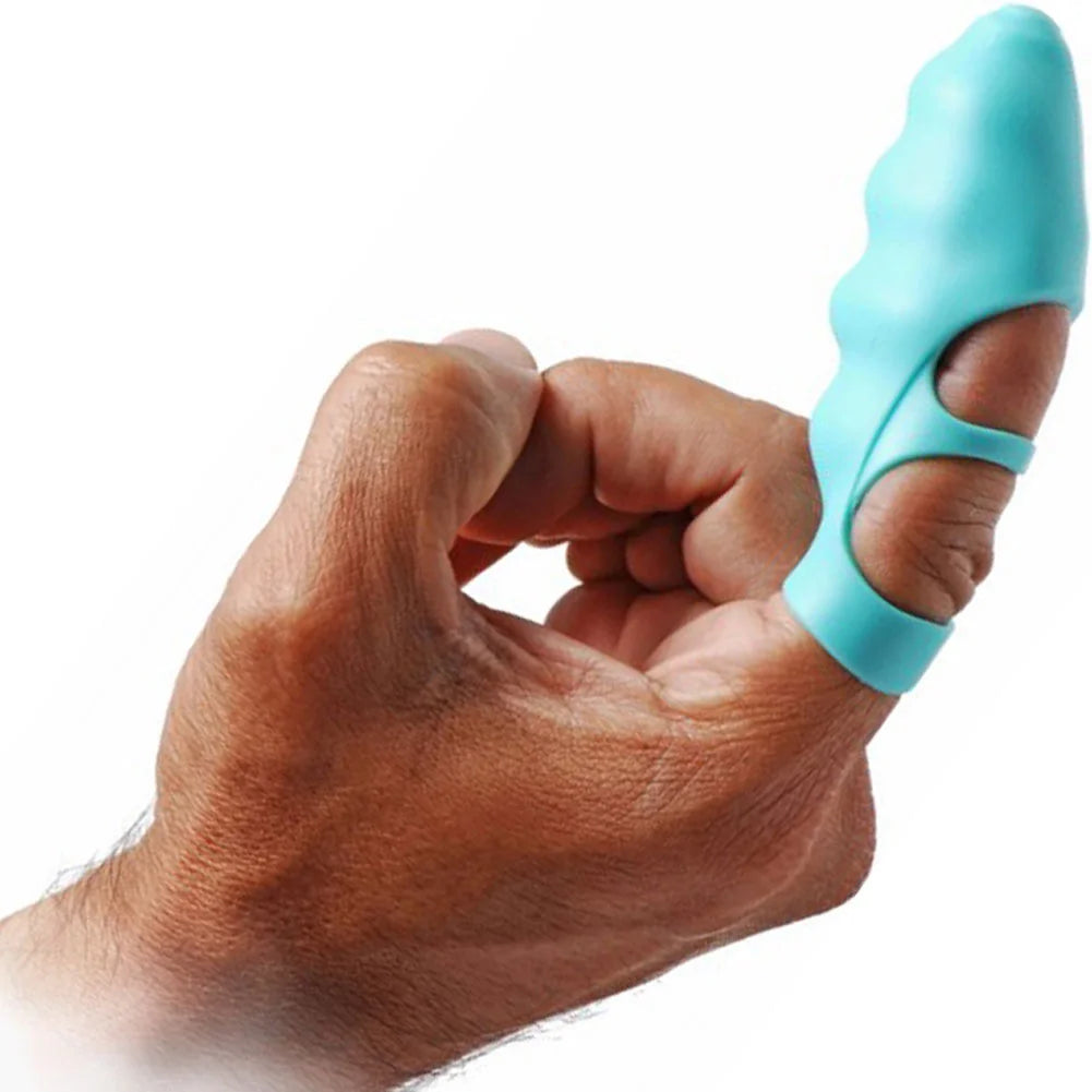 Frisky Finger Bang Her Teal Finger Vibrator