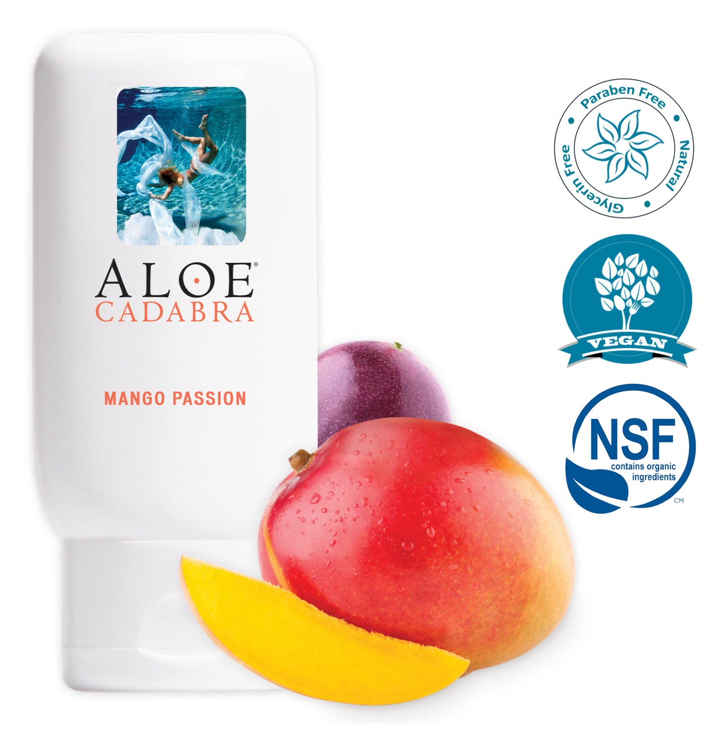 Aloe Cadabra Organic Flavored  Lube Mango Passion 2.5 Oz