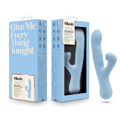 Blush Devin Rabbit Vibrator Blue