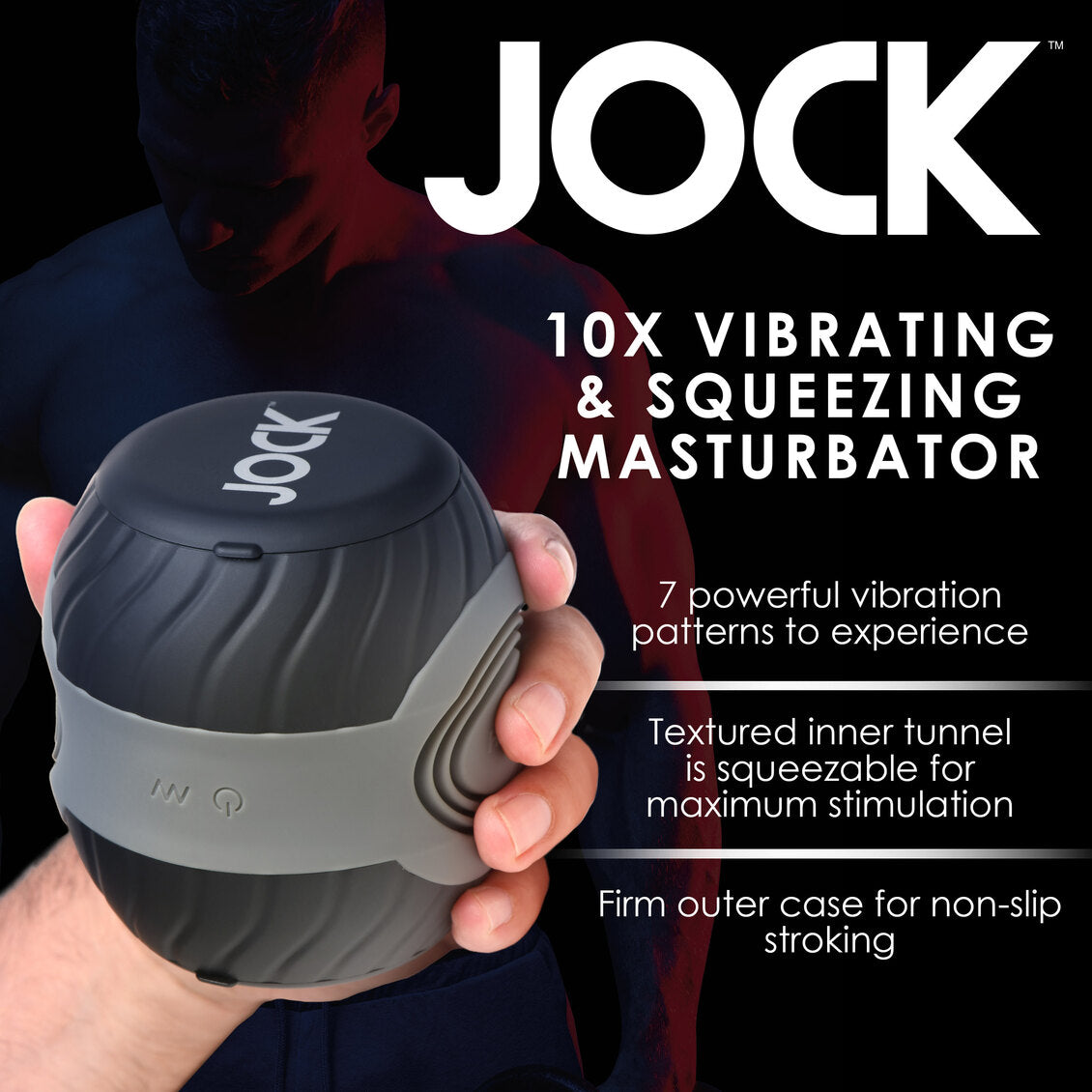 Jock 15x Vibrating & Squeezing Masturbator