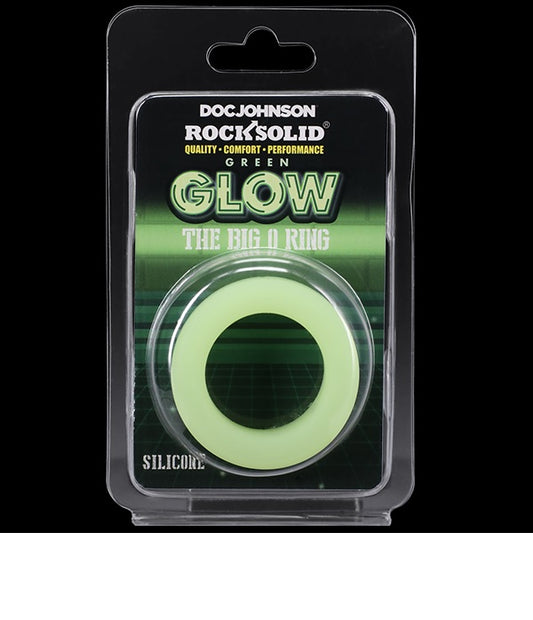 Rock Solid Big O Penis Ring Green Glow
