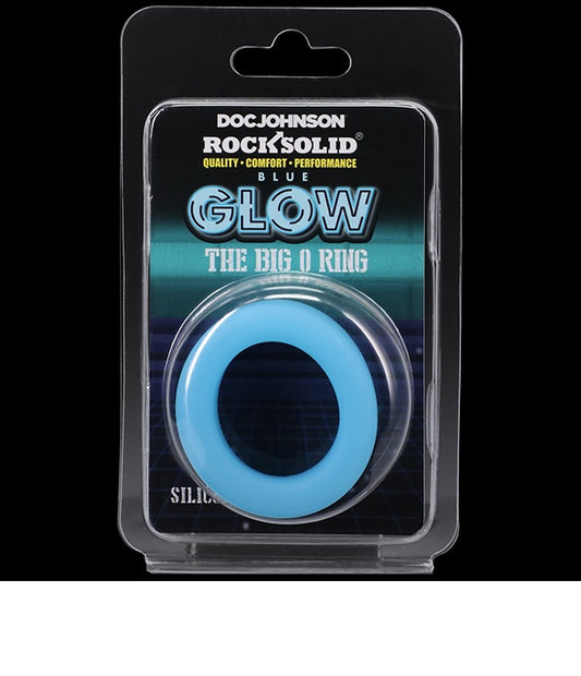 Rock Solid Big O Penis Ring Blue Glow