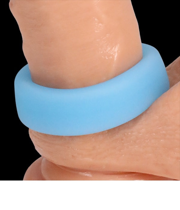 Rock Solid Big O Penis Ring Blue Glow