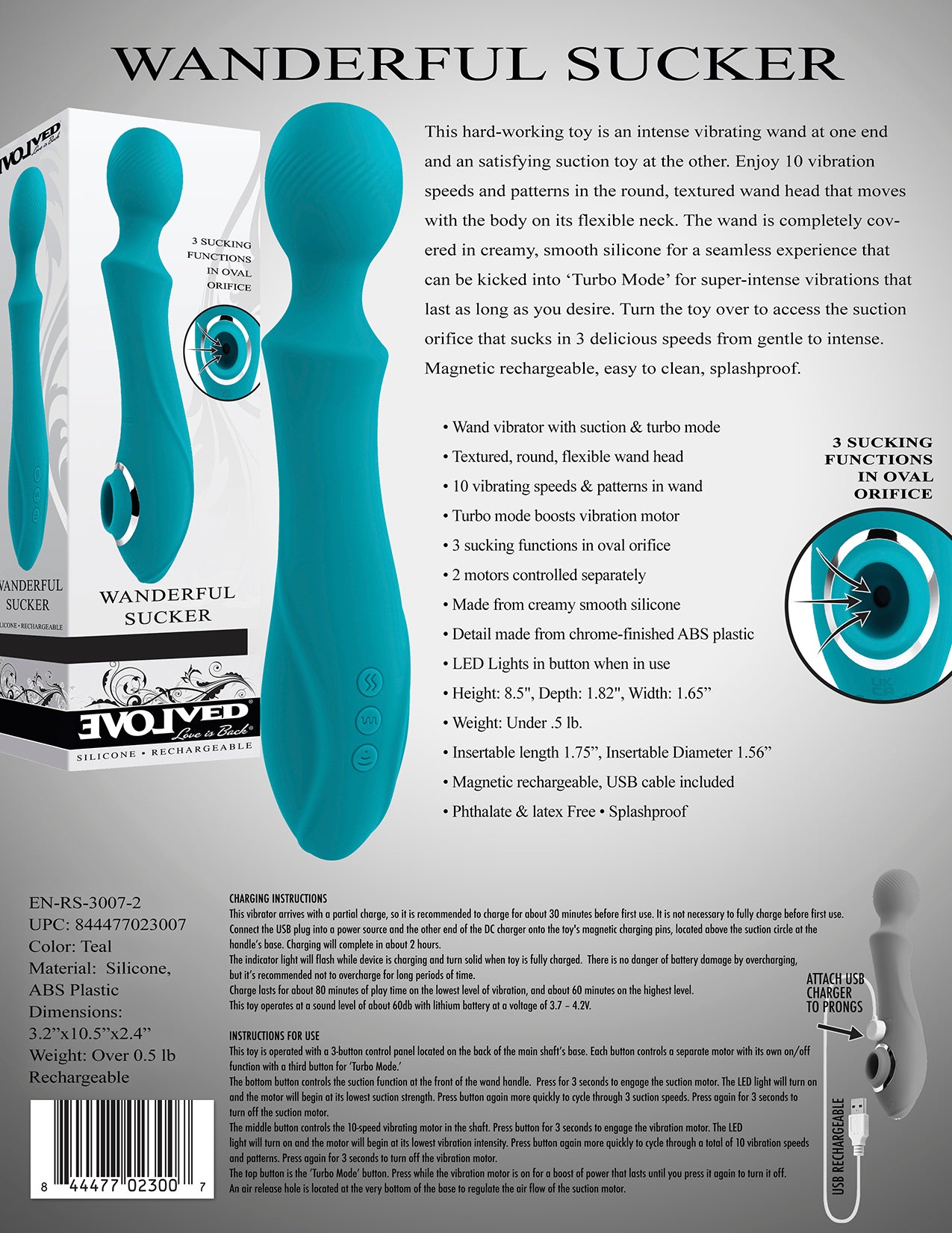 Evolved Wanderful Sucker G-Spot and Clitoral Vibrator