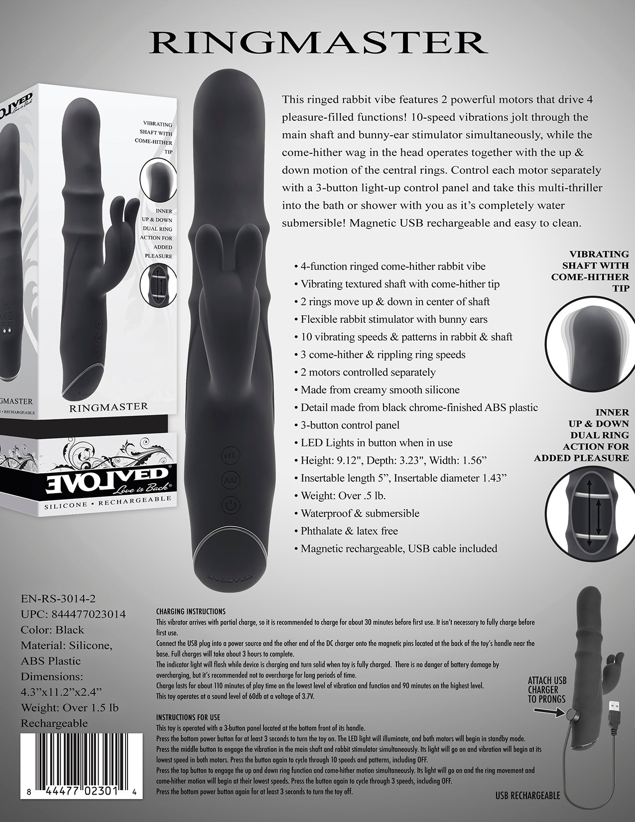 Evolved Ringmaster Rabbit Vibrator  2/27