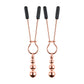 Selopa Beaded Nipple Clamps Rose Gold