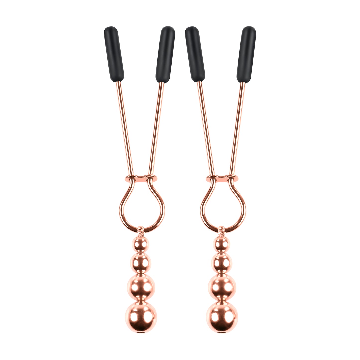 Selopa Beaded Nipple Clamps Rose Gold