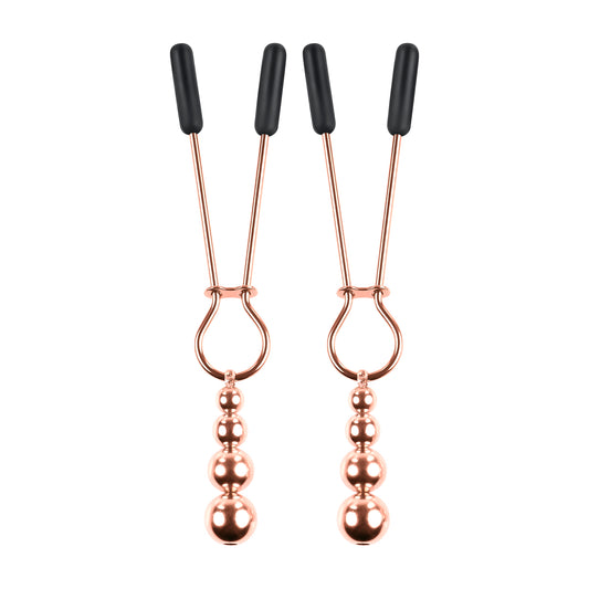 Selopa Beaded Nipple Clamps Rose Gold