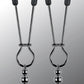 Selopa Beaded Nipple Clamps Black Chrome