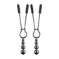 Selopa Beaded Nipple Clamps Black Chrome