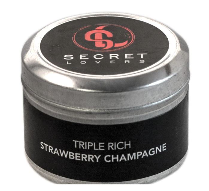 Strawberry Champagne Mini Edible Massage Candle 1oz