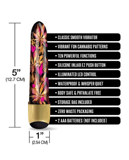 Prints Charming Buzzed 5 Mini Classic Vibrator Pink Kush