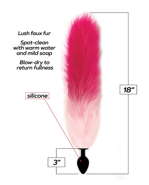 Foxy Tail Silicone Butt Plug Pink