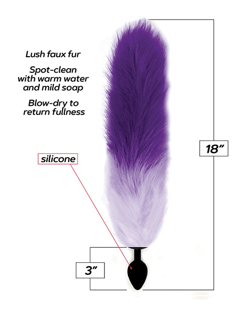 Foxy Tail Silicone Butt Plug Purple