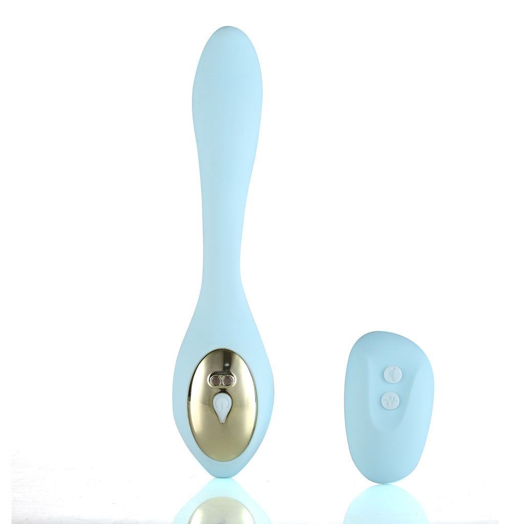 Harmonie Teal Bendable Dual Vibrator W/ Remote Control