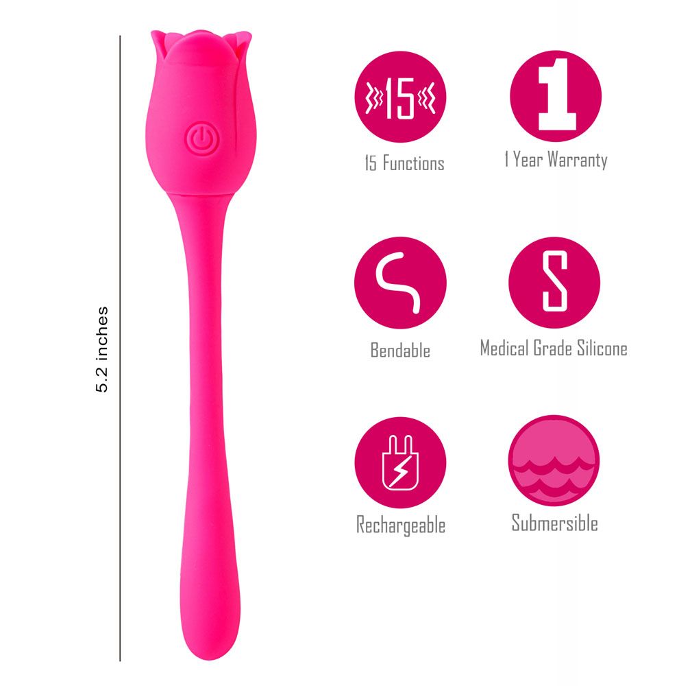 15 Function Silicone Wrap Around Clitoral Stimulator