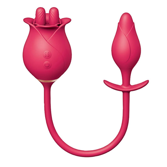 Clit-Tastic Tulip Finger Clitoral Massager & Plug Red