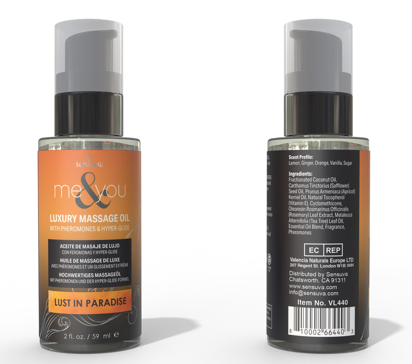 Me & You Massage Oil Lust In Paradise 2oz.