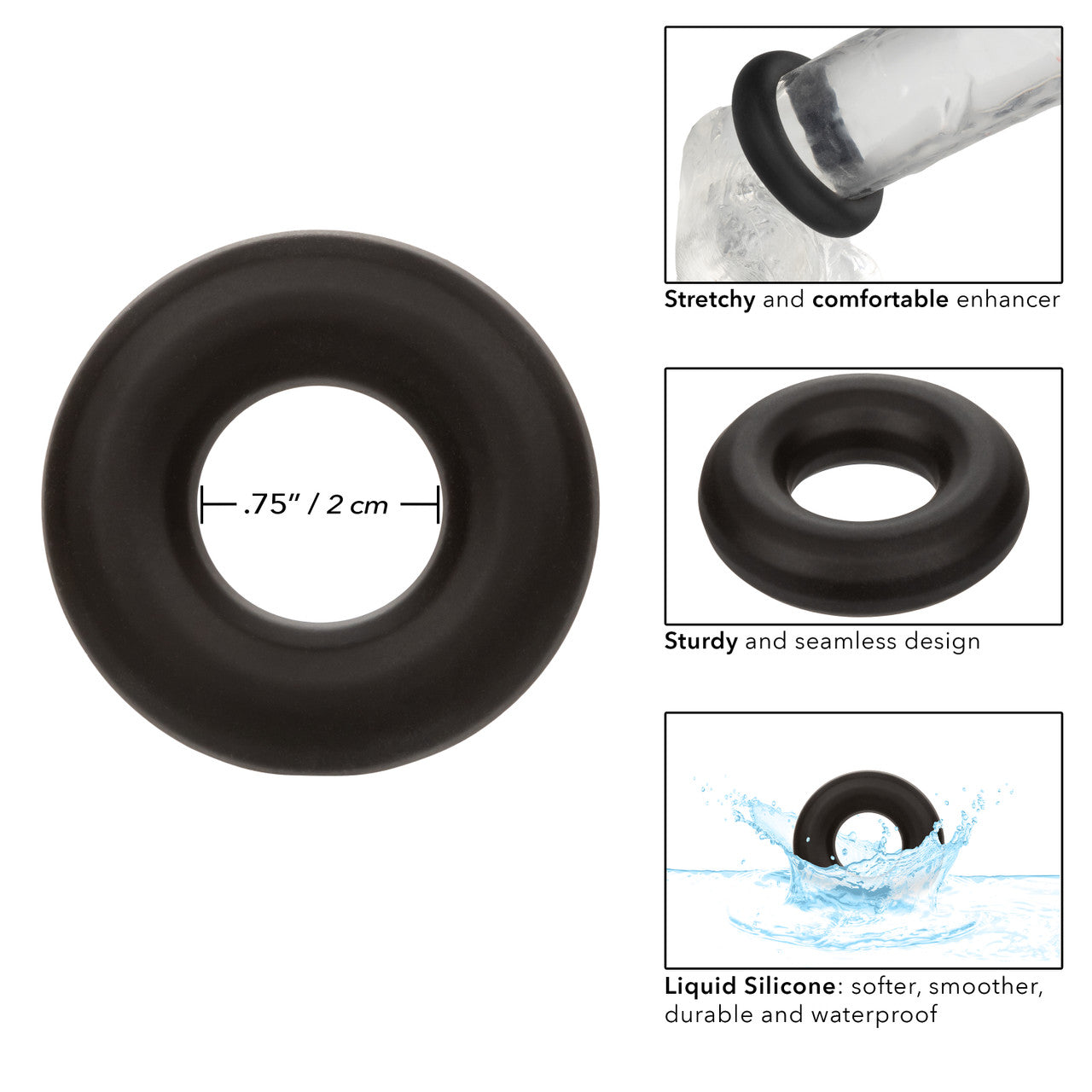 Alpha Liquid Silicone Prolong Medium Penis  Ring