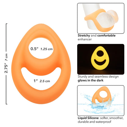 Glow In The Dark Alpha Liquid Silicone Teardrop Penis Ring
