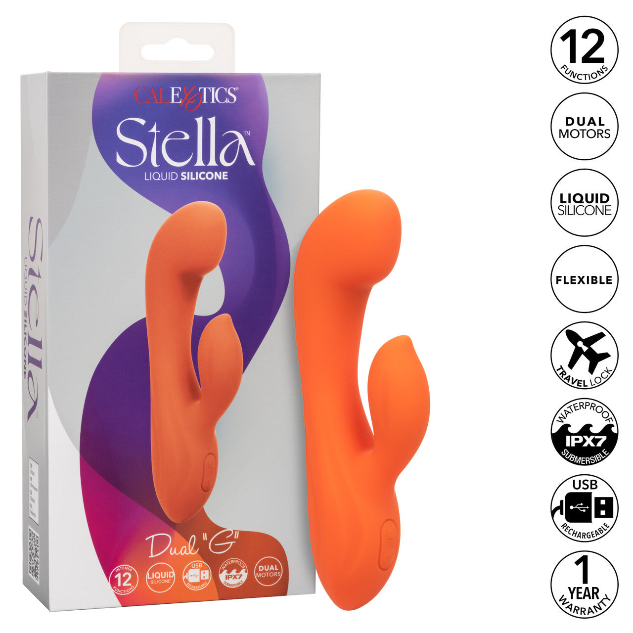 Stella Liquid Silicone  Dual Clitoral / G-Spot Vibrator