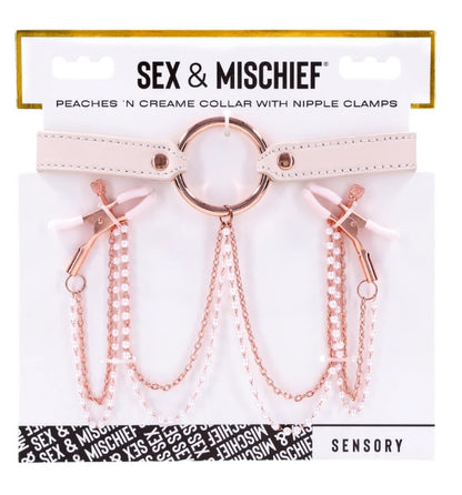 Peaches N CreaMe Collar w/ Nipple Clamps