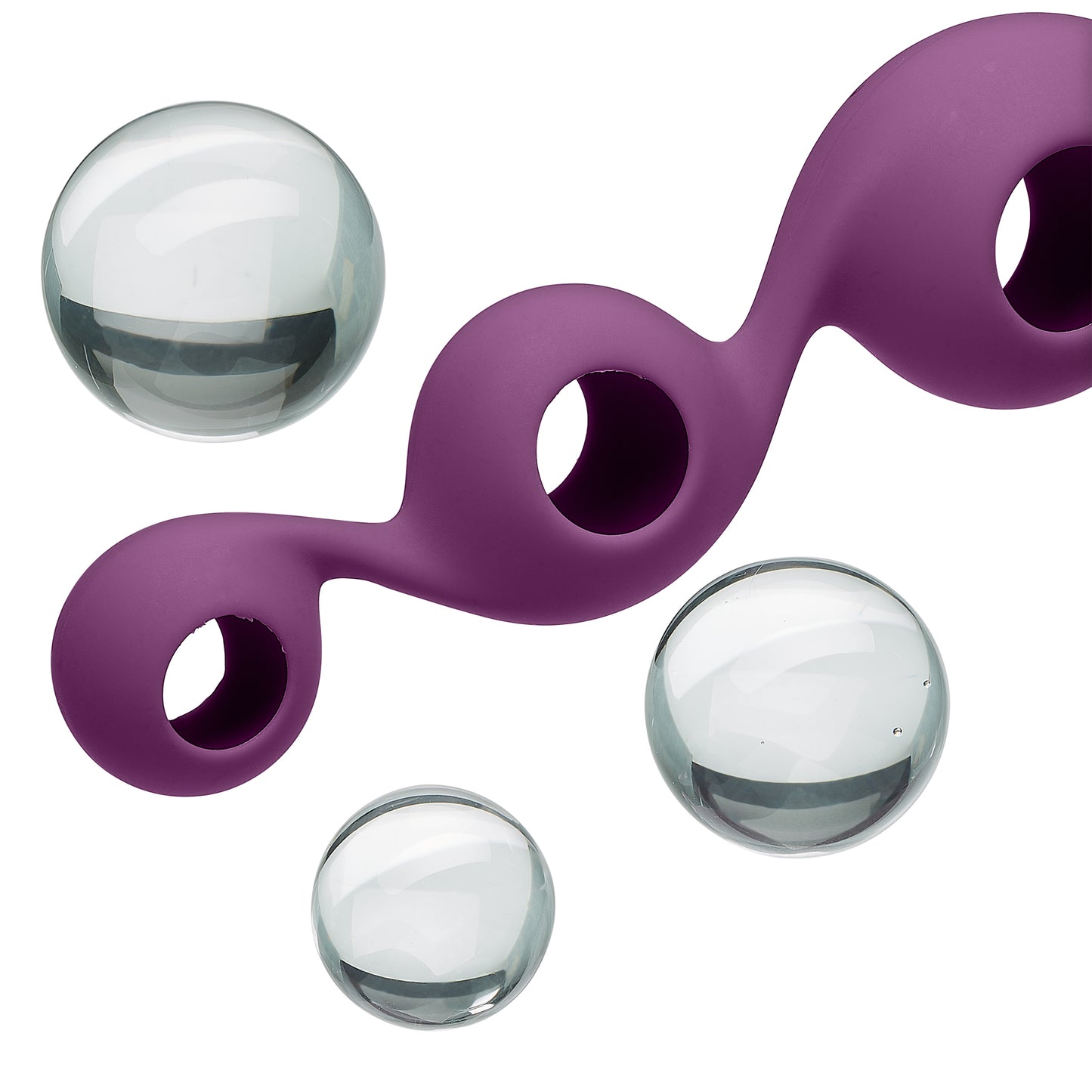 Cloud 9 Health & Wellness Borosilicate Kegel Training Set - Plum