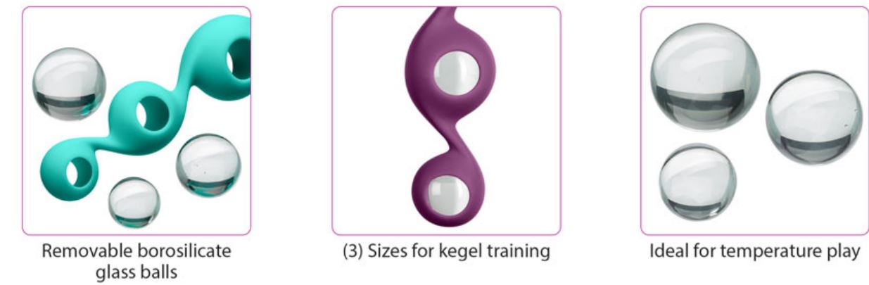 Cloud 9 Health & Wellness Borosilicate Kegel Training Set - Teal