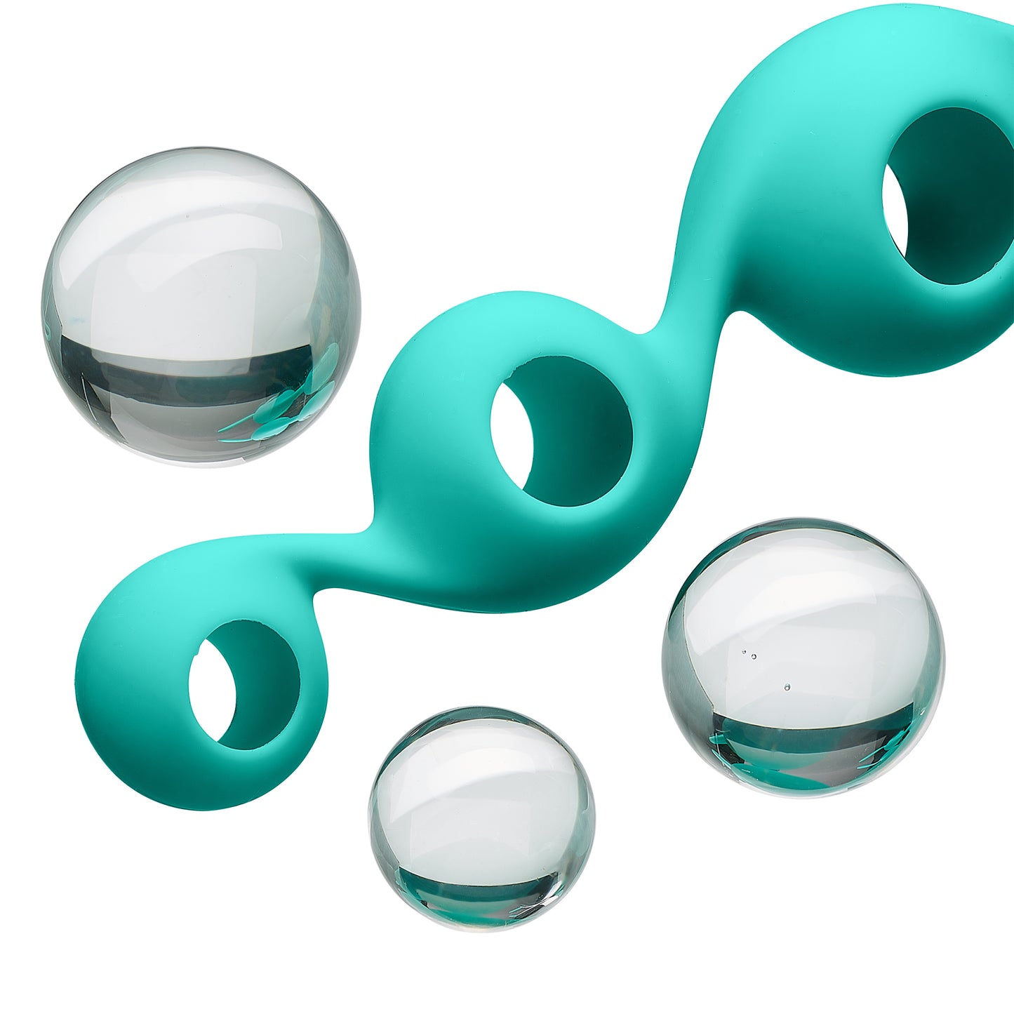 Cloud 9 Health & Wellness Borosilicate Kegel Training Set - Teal