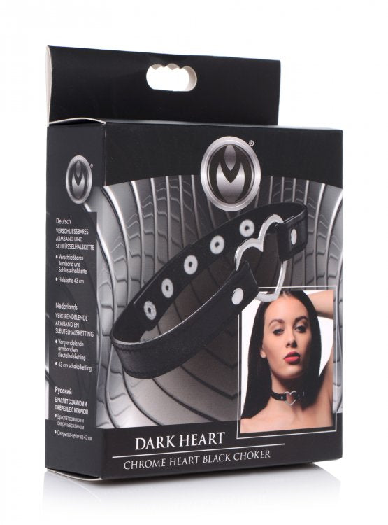 Dark Heart Chrome Heart Black Choker