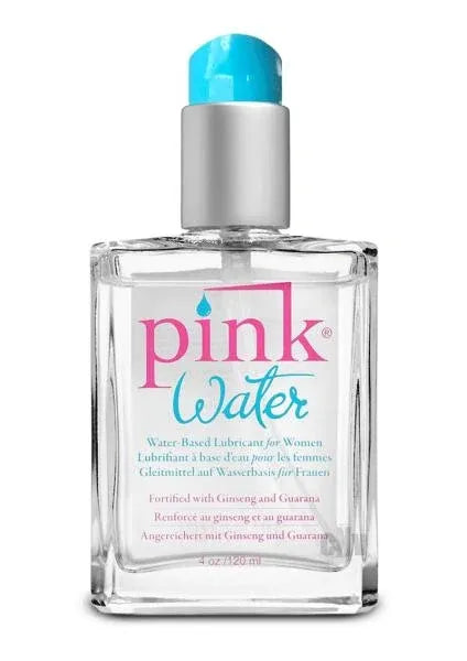 Pink Water 4 Oz Glass Bottle W/ Pump