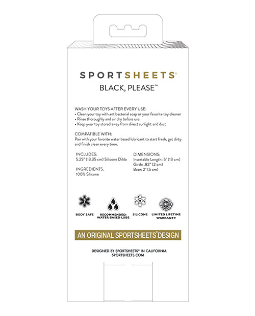 Sportsheets Please  Dildo Black