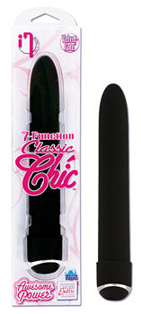 7 Function Classic Chic 6in Black Classic Vibrator