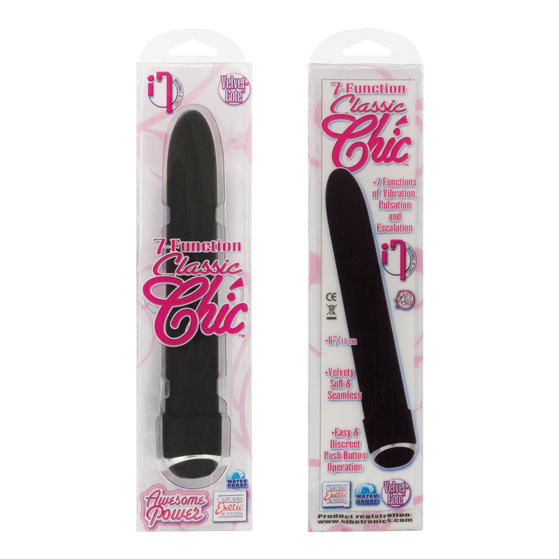 7 Function Classic Chic 6in Black Classic Vibrator