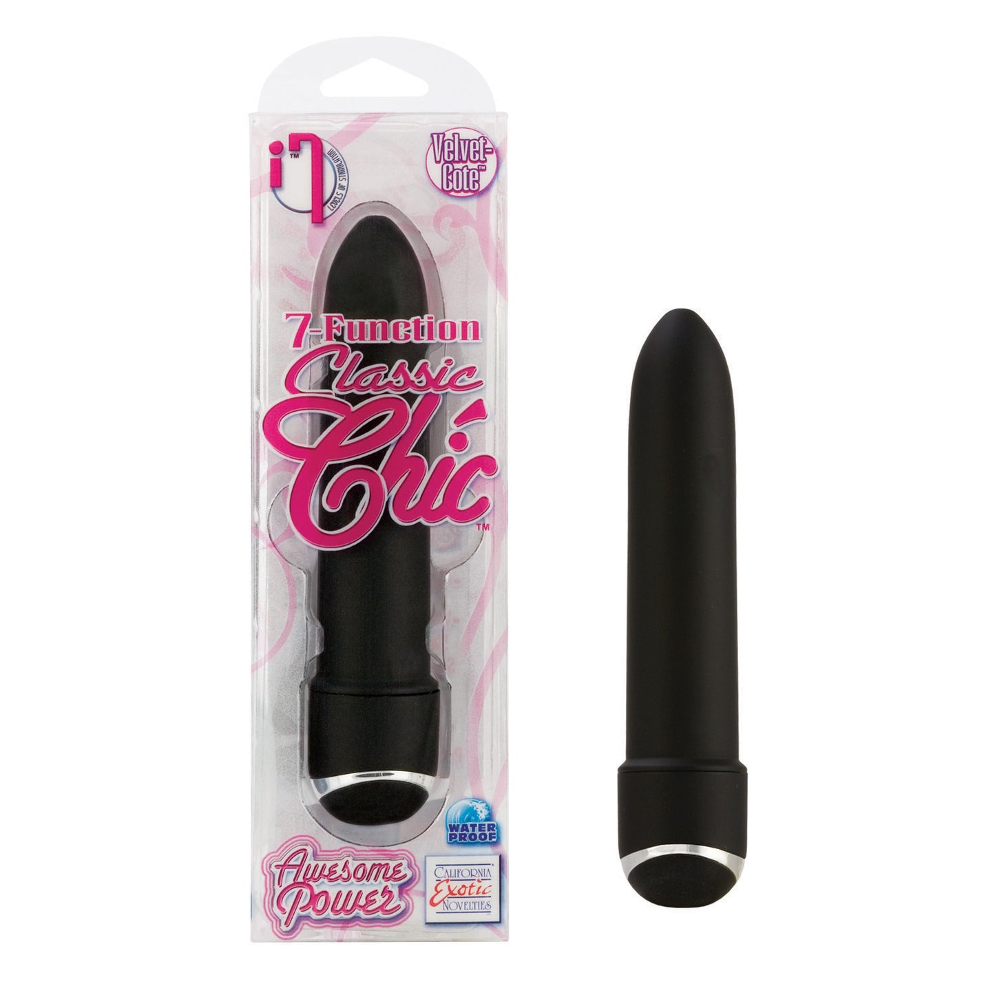 7 Function Classic Chic 4in Black Classic Vibrator