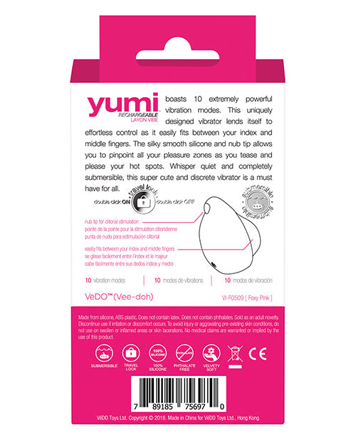 Vedo Yumi  Foxy Pink Finger Vibrator