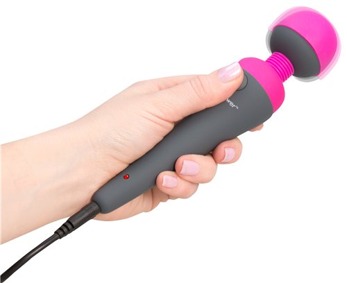 Palm Power Body Wand Massager Fuschia Plug in