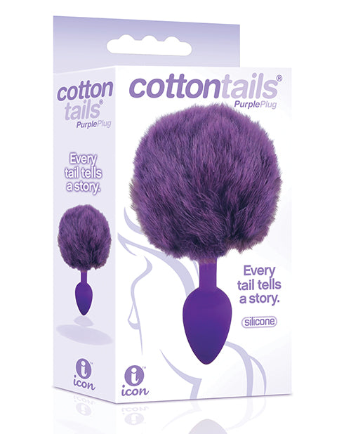 The 9's Cottontails Silicone Bunny Tail  Purple Butt Plug