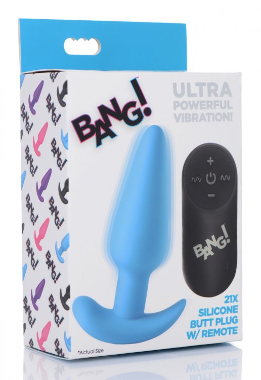 Bang! 21x Vibrating Silicone w/ remote Butt Plug