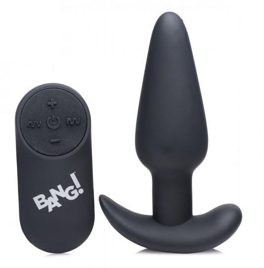 Bang! 21x Vibrating Silicone  w/remote Butt Plug