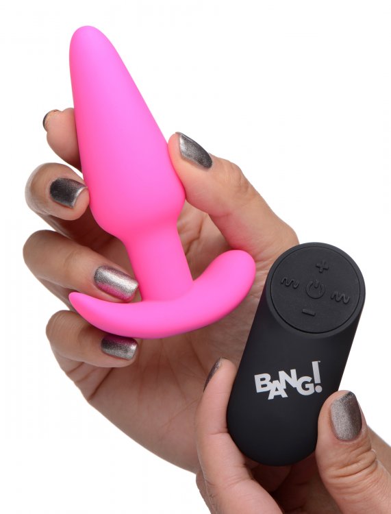 Bang! 21x Vibrating Silicone w/ remote Butt Plug