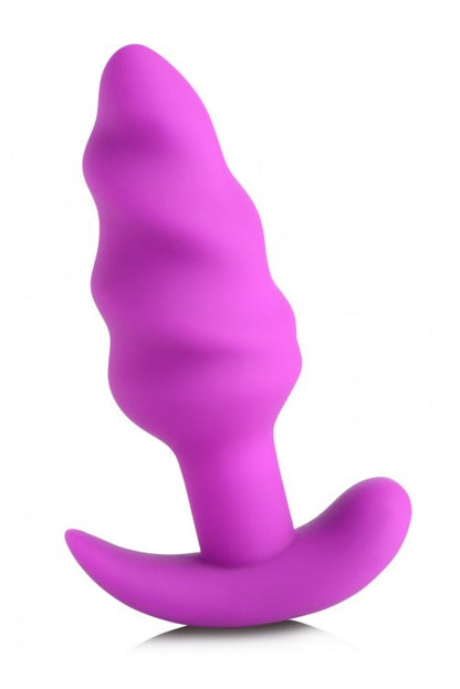 Bang! 21x Vibrating Silicone Swirl w/ remote Butt Plug